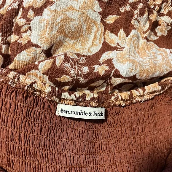 Abercrombie & Fitch Brown Floral Midi Dress - Picture 2 of 6